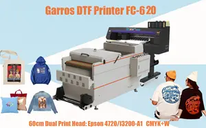 Alta qualidade automática dtf impressora máquina 24 polegadas pet filme t-shirt impressora 2 i3200 dtf impressora 60cm com agitação máquina pó