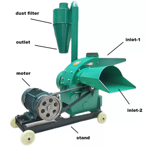Máy nghiền búa để chế biến Ngô trấu thức ăn gia súc lợn Máy Nghiền Thức Ăn 220V động cơ năng lực khác nhau có sẵn để bán - Product Image 2