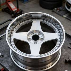 Jantes en alliage forgées à 3 pièces, concaves profondes, polies, T6061, 18, 19, 20, 21, 22, 23, 24 pouces, 5X112, 5X108, 5X114.3, 5X120, moyeux - Product Image 4