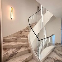 Lustre moderne en verre ANNO avec tiges rectangulaires en cascade, suspension longue personnalisée pour villa à plafond haut