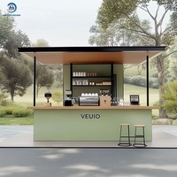 Skyacross Container Factory - Kiosque à café modulaire préfabriqué personnalisé, portable, avec auvent et toit design