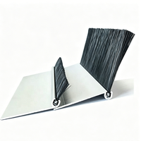Brosse de porte en alliage d'aluminium de type F avec profil H/F/Y, brosse de joint de bas de porte en nylon