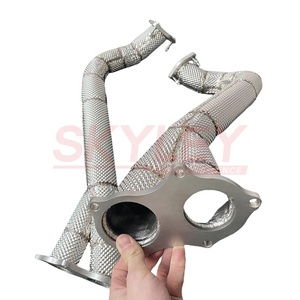 Tubi di Collegamento Sopra l'Asse per Porsche 718 GT4 / GTS / Spyder 2020+ con Schermatura Termica per Downpipe - Product Image 6