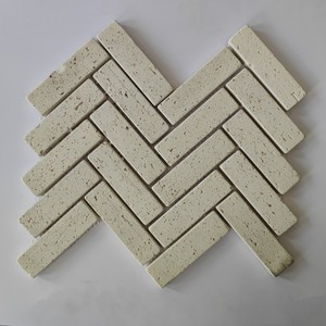 Mosaico de Porcelana para Pared de Baño, Estilo Británico Moderno, Cerámica de Cuerpo Completo, Forma Irregular Única, Aspecto Natural de Piedra de <span class=keywords><strong>Cueva</strong></span> - Product Image 3