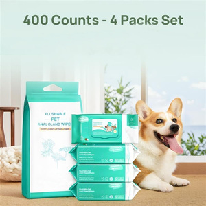 Lingettes pour animaux de compagnie pour chiens et chats, nettoyantes, désodorisantes et apaisantes, pour les allergies, les infections, les glandes anales, avec de l'huile de coco - Product Image 6