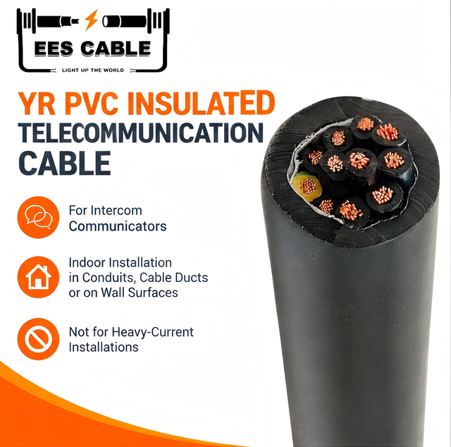 YR PVC Signalni Telekomunikacijski Kabel 0.6/1kV Izolacija Zila Od Polivinil Klorida Goli Bakreni Vodic KVV Croatia EESCABLE