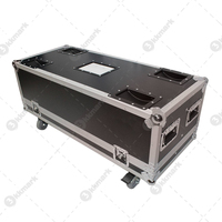 Alat penyimpanan kayu lapis ATA Transport Flight Road Case untuk dua 2 RCF NX L24-A aktif 4x6 "2-Way Array speaker L24A case