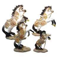 Ornements en laiton faits à la main de qualité supérieure, décoration de table, sculpture d'animaux de cheval, pots, figurines en métal moulé sous pression, cadeau