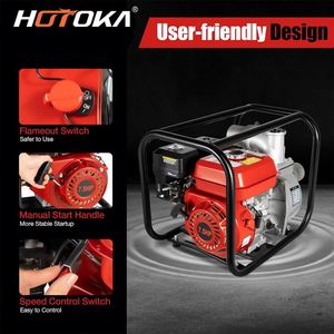 <span class=keywords><strong>Pompe</strong></span> à eau à <span class=keywords><strong>essence</strong></span> HOTOKA 7,5 CV 163 cm³, moteur 4 temps, 2 pouces, haute pression, pour l'irrigation agricole - Product Image 3