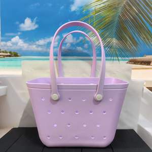 Bolsos de Mano de Diseño Personalizado para Mujer, Bolsos de Playa Grandes de EVA, Elegantes, de Lujo, Impermeables, con Cadenas de Perlas - Product Image 2
