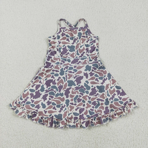 Nueva Moda Infantil, Ropa de Diseñador para Niñas, Vestido Deportivo con Estampado de Camuflaje, Vestidos de Yoga para Bebés, Ropa Deportiva - Product Image 4