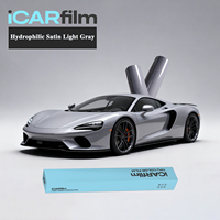 Vinilo Adhesivo para Automóviles de Alta Calidad, Gris Mate, PET PVC, 1.52*15m, Rollo de Película para Cambio de Color, Película Protectora para Automóviles