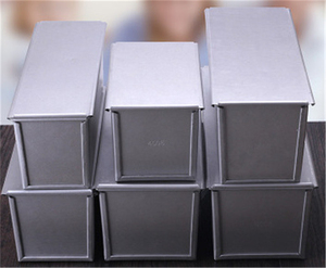 Mini conjunto rectangular de hojalata para hornear, sartenes antiadherentes con tapa, perfecto para Pan y carne - Product Image 5