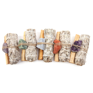Vente <span class=keywords><strong>en</strong></span> gros <span class=keywords><strong>en</strong></span> vrac California White Sage et Palo Santo Smudge Stick avec cristaux - Product Image 3