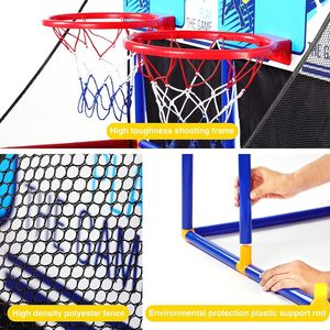 Canestro da Basket Doppio con Supporto Facile da Montare per Bambini, Gioco Sportivo per Interni ed Esterni, Divertente Competizione Familiare - Product Image 5