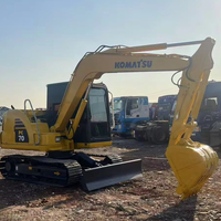 Pour Komatsu PC70, excavatrice de 7 tonnes, mini-chenille d'origine, moteur Komatsu japonais, 1 an, y compris pompe à moteur, boîte de vitesses, roulement