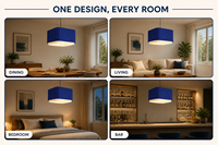 Éclairage moderne et distinctif : une silhouette de dôme bleu marine large qui ancrera n'importe quelle pièce avec une élégance discrète.