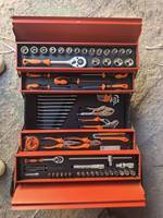 Caja de Herramientas Plegable de 3 Niveles, 85 Piezas, Kit de Herramientas Manuales para Auto y Maquinaria, Juego de Llaves de Trinquete para Reparaciones Domésticas