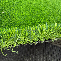 Rumput Sintetis Hijau Karpet Rumput Buatan Luar Ruangan 4mX25m Gulungan Rumput Palsu, Ramah Lingkungan Tahan UV untuk Taman