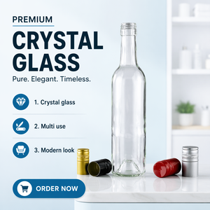Envase Clásico Redondo para Licor Pernod Sherry Cider, Botella de Vidrio Transparente para <span class=keywords><strong>Pisco</strong></span>, Champán, Vino Claret de 375/500/750 ml con Tapa ROPP - Product Image 4