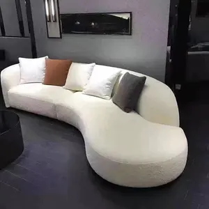Casa móveis lazer bela curva branca neve conjunto de sofá