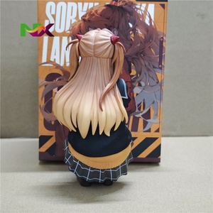 Figura Coleccionable de Anime de <span class=keywords><strong>Asuka</strong></span> Langley en Pose de Sentado en el Uniforme Escolar de <span class=keywords><strong>Evangelion</strong></span>, Decoración de Escritorio - Product Image 3