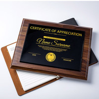 Medaillen Custom Company Autor isierungs lizenz Crystal Wooden Business Trophy Award Plakette