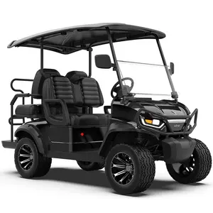 Empresas Extremo trasero Caza Buggy 4 ruedas Freno Dsic 4 Pasajeros Actualizaciones Carro de golf eléctrico