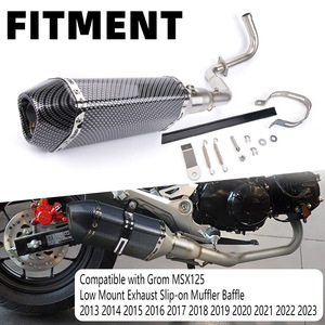 Embout d'échappement de moto générique en acier inoxydable argenté pour Honda Grom125 2013-2025 - Product Image 5