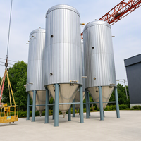 Fermentor Bir Kerucut Tonsen 5000L SUS304 Stainless Steel dengan Kontrol Suhu PLC PID PT100 untuk Pabrik Bir Rumahan