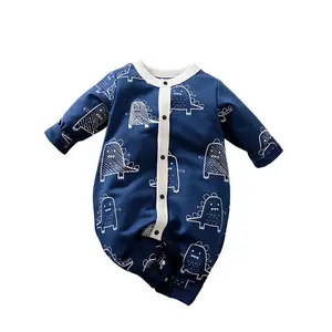 2023 Spring and Autumn New Baby Clothing Casual Fashion Little Dinosaur Baby Long Sleeve One Piece Baby Clothing High Quality