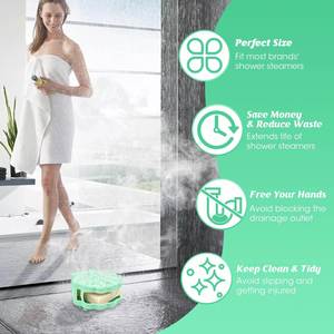 Silicone <b>Shower</b> Steam Pack <b>Tray</b> Can Be Hung Durable <b>Shower</b> Steam Aromatherapy Diffuser Bathroom Accessories - Product Image 4