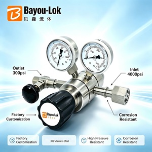 Regulador de Alta Presión de CO2 de 2 Etapas, Entrada 4000 psi, Salida 300 psi, Conector de Entrada CGA580, Industrial, 0-100 Bar, -23~+74 Grados - Product Image 1