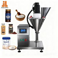 Machine de remplissage de poudre semi-automatique de 500 g, moteur servo de bureau, PLC, vis sans fin, pesage, épices, farine, pot, sachet, alimentation, dosage, sacs en plastique