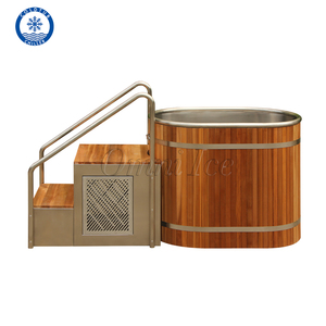 Omni 1.5hp Rode Ceder Houten 304ss Custom Koude Duik Badkuipen Hoge Kwaliteit Vat Spa 1 2 Persoons Ijsbad Koude Duik - Product Image 3