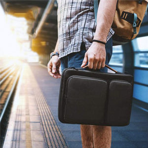 Sac à bandoulière multifonctionnel unisexe résistant à l'eau en polyester pour ordinateur portable, sacoche d'affaires, sac messager - Product Image 3