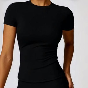Abbigliamento Yoga di Marca Famosa per Donne, T-shirt Traspirante Aderente a Maniche Regolari per Allenamento Pilates - Product Image 1