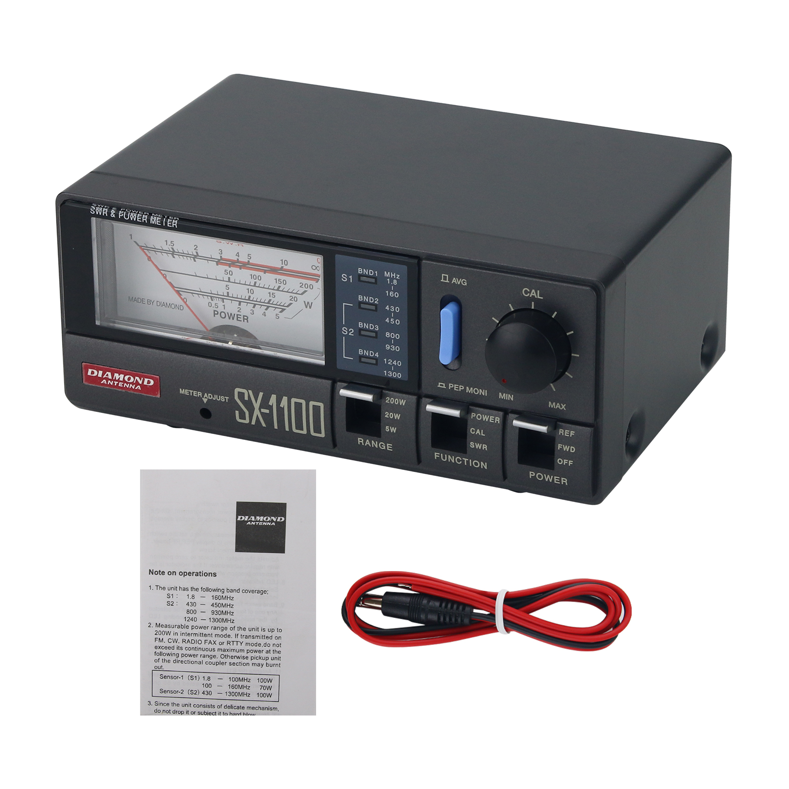 SX-1100 Original Quad-Band SWR Power Watt Meter for Diamond