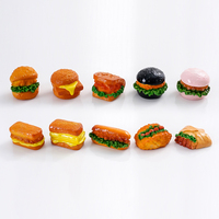 Mini Hamburguesa de Resina, Modelo de Comida Falsa de Dibujos Animados, Accesorios para Casa de Muñecas, Adorno de Simulación, Decoración Artesanal