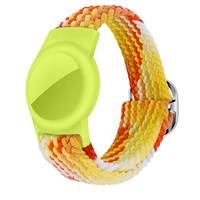 Eraysun pour Apple AirTags Enfants Bracelet Tressé Bande Anti-Rayures Couverture pour Air Tag GPS Tracker Titulaire Bracelet de Montre Bracelet
