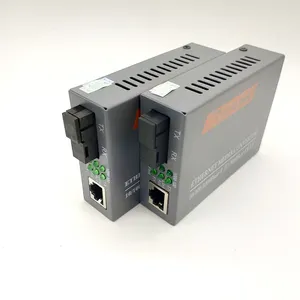 새로운 1 쌍 1000Mbps 기가비트 SC 포트 3KM HTB-GS-03 A/B 광섬유 미디어 컨버터