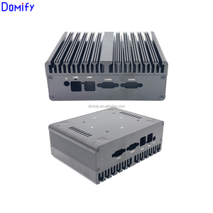 Boîtier PC embarqué sans ventilateur en alliage d'aluminium 6063 personnalisé Domify, châssis industriel, carte mère <span class=keywords><strong>SBC</strong></span> 3,5 pouces, conception ODM OEM, logo couleur - Product Image 2