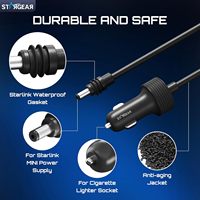 Câble d'alimentation DC tressé 16AWG 3M/10FT 12V personnalisé pour Starlink Mini, allume-cigare et adaptateur de chargeur de voiture