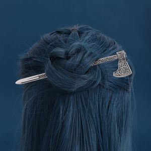 Vintage Viking Nordic Retro Celtic Knot Battle Axe Hairpin <b>Clip</b> Nordic Norwegian Style Party Women Gothic Hair Stick Hair <b>Clip</b> - Product Image 4