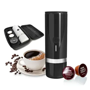 Özel Logo iş hediye Mini taşınabilir Espresso makinesi kahve makinesi araba seyahat kamp