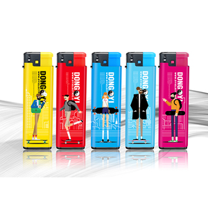 高品質プラスチック製喫煙具ライター電子使い捨てキャンプ用防風屋外ライター - Product Image 1