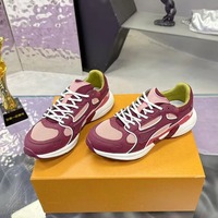 Baskets rétro blanches épaisses pour hommes, en maille et cuir, à lacets, semelle épaisse, mode athlétique, chaussures de marche de luxe pour couple