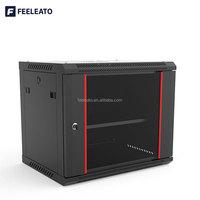 Armoire serveur murale Feeleato Mini demi-hauteur 19'' 9U en acier SPCC avec serrures, livrée en kit, en stock