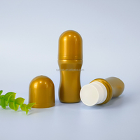 Flacon à bille ovale en plastique PE de 30 ml, vide, pour huiles essentielles, parfums, emballage avec bouchon à vis, surface sérigraphiable, crème pour le visage