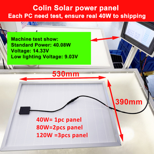 Panel Solar Exterior Impermeable de 40W, 20AH, 222WH, Salida de CC 12V, 5V, 48V para Cámaras 4G Hikvision, Dahua, <span class=keywords><strong>Uniview</strong></span>, Tiandy - Product Image 6